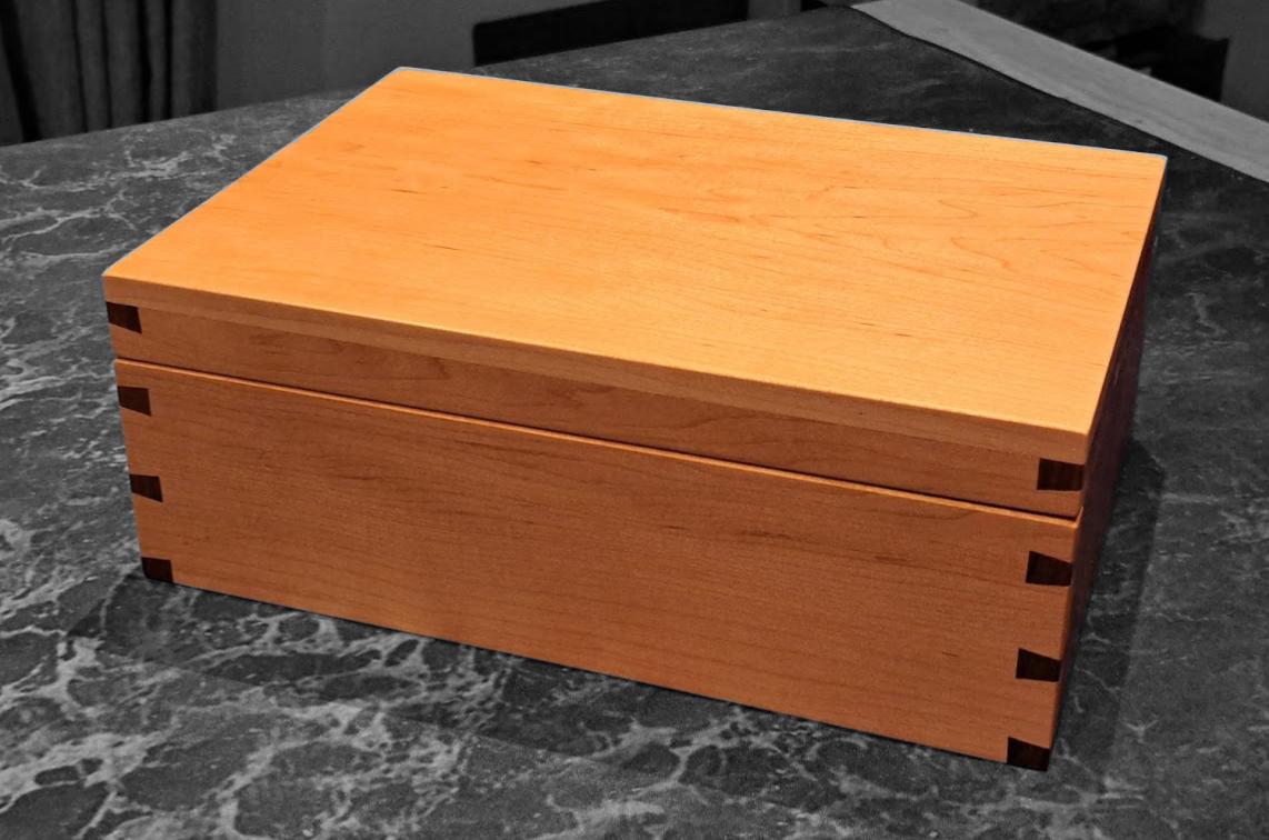 Maple and black walnut keepsake box