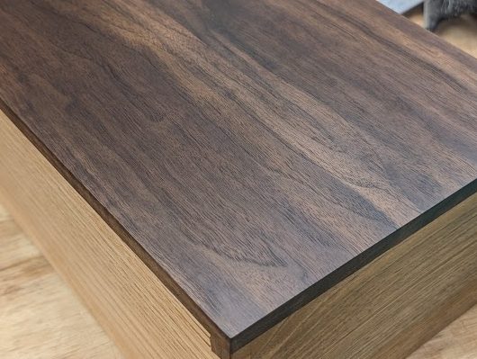 Black walnut and chestnut keepsakes box